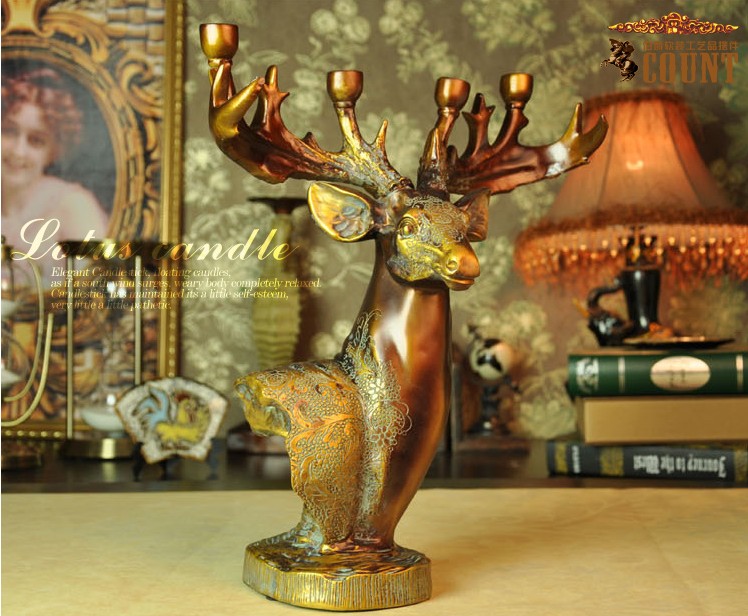 Yalu Gift Deer head candlestick